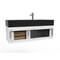 Castello Usa Nile 48" Wall Mounted White Vanity With Black Top And Gold Handles CB-MC-48W-GLD-2053-BL - alternate 3